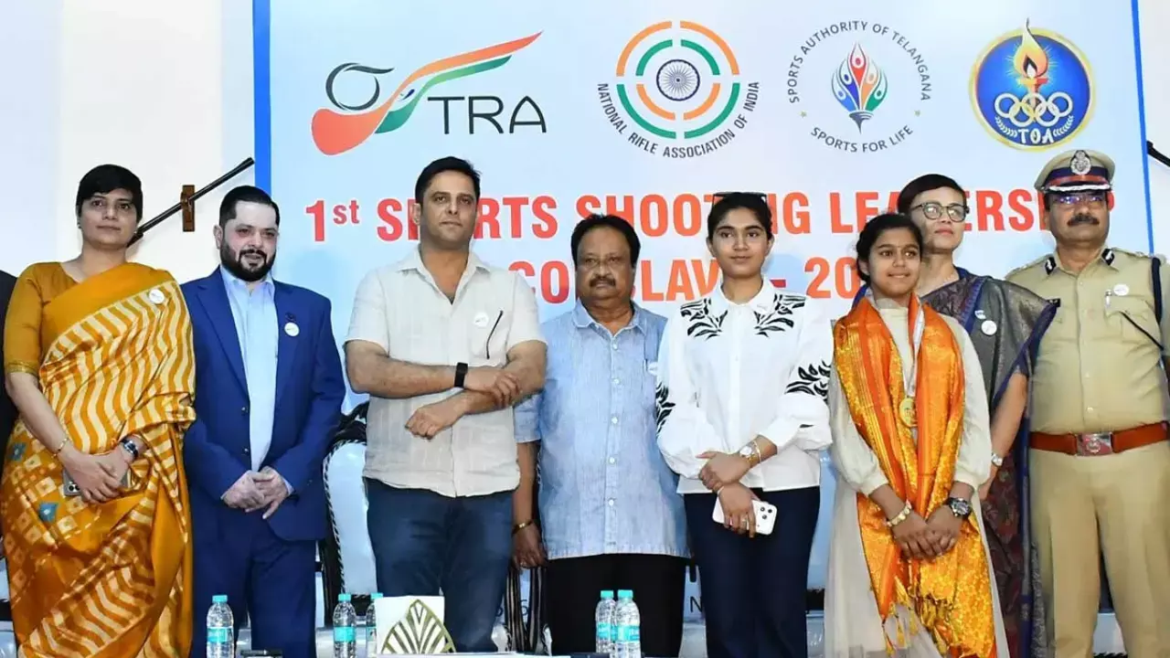 Telangana Hosts Sports Shooting Leadership Conclave, Charts Vision for Olympic Excellence Telangana Hosts Sports Shooting Leadership Conclave, Charts Vision for Olympic Excellence