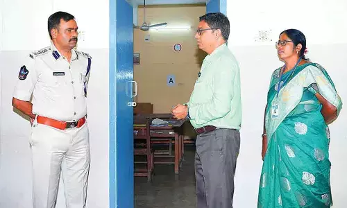 Police ensure robust security at Inter exam centres