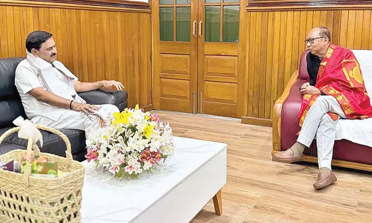 Union Minister Varma meets Manipur CM Union Minister Varma meets Manipur CM