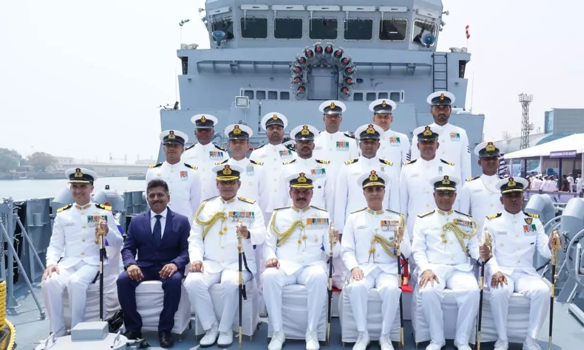 Indian Navy commissions indigenously-designed ‘Dolphin Hunter’ INS Anjadip Indian Navy commissions indigenously-designed ‘Dolphin Hunter’ INS Anjadip
