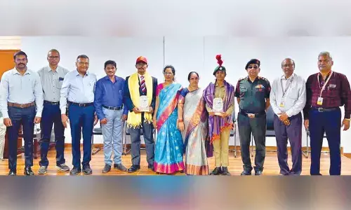 NCC Cadets Rupak Deep, Srivalli Naidu felicitated