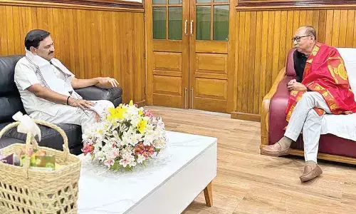 Union Minister Varma meets Manipur CM Union Minister Varma meets Manipur CM