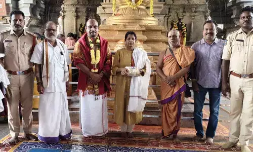 Justice S. Thurairaja Sri Lanka performs special pujas at Lord Rama temple Bhadrachalam