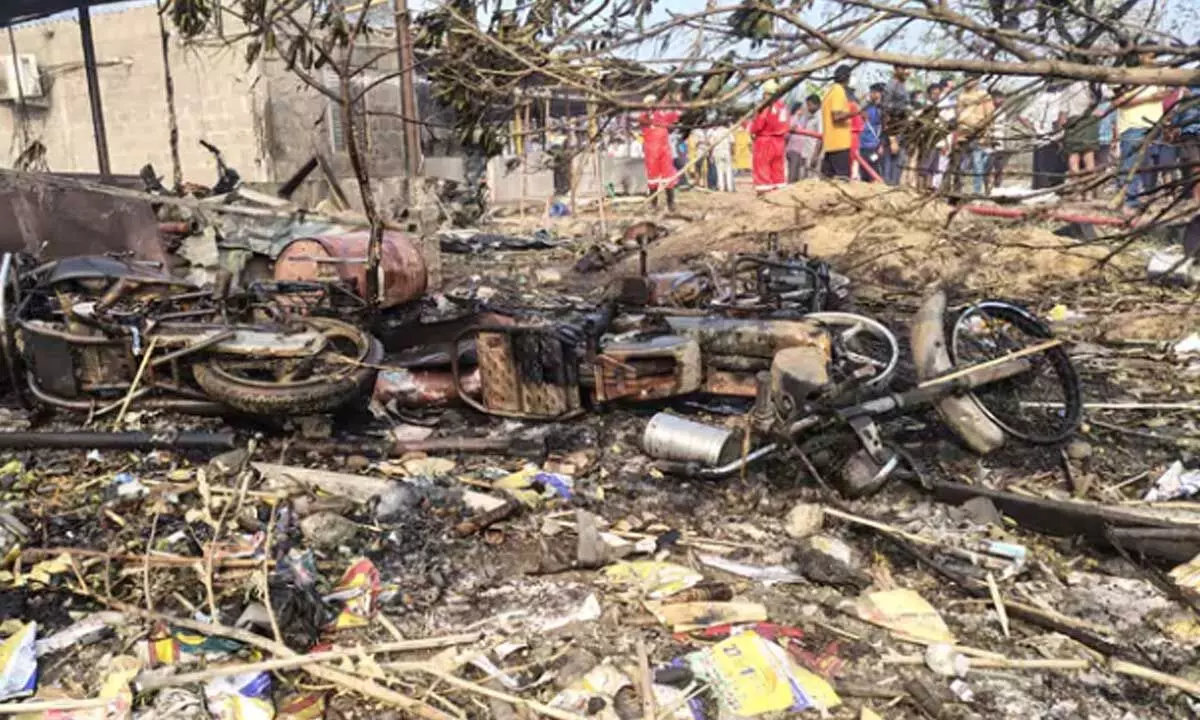 18 killed in explosion at fireworks factory in Vetlapalem, CM Naidu express shock 18 killed in explosion at fireworks factory in Vetlapalem, CM Naidu express shock