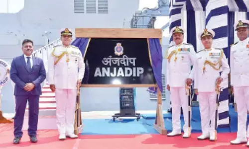 Navy commissions ‘Dolphin Hunter’ INS Anjadip Navy commissions ‘Dolphin Hunter’ INS Anjadip
