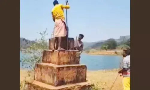 Malkangiri villagers tear down Naxal memorials