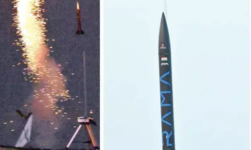 Warangal erupts with joy as model rocket soars into sky Warangal erupts with joy as model rocket soars into sky