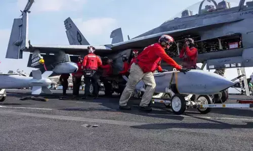 Iran Targets US Aircraft Carrier, Strikes Israel And Gulf States After Khamenei Killing Iran Targets US Aircraft Carrier, Strikes Israel And Gulf States After Khamenei Killing