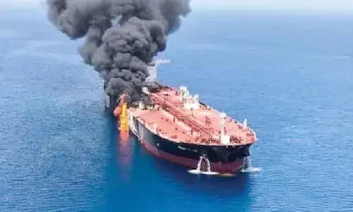 Indian-crewed tanker hit off Oman coast Indian-crewed tanker hit off Oman coast