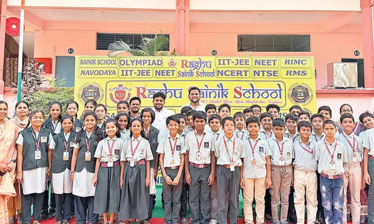 Raghu students excel in Sainik School entrance exam Raghu students excel in Sainik School entrance exam