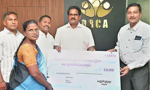 MLA gives away ex-gratia to kin of fishermen who lost their lives MLA gives away ex-gratia to kin of fishermen who lost their lives