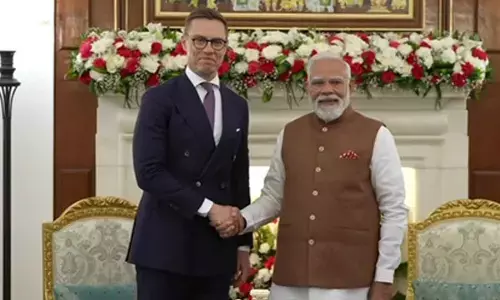 PM Modi holds bilateral talks with Finnish Prez Alexander Stubb at Hyderabad House