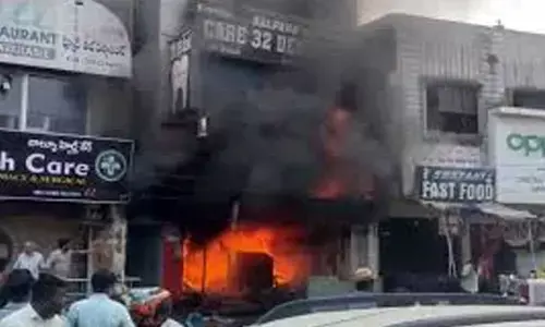 Fire breaks out in Furniture shop in Warangal