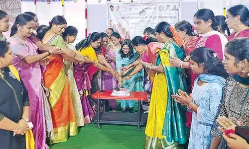 TGSRTC Hyd region felicitates women staff
