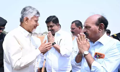 Chief Minister Chandrababu Naidu distributes pattadar passbooks at ‘Mee Bhoomi – Mee Hakku’ programme in Nandyal