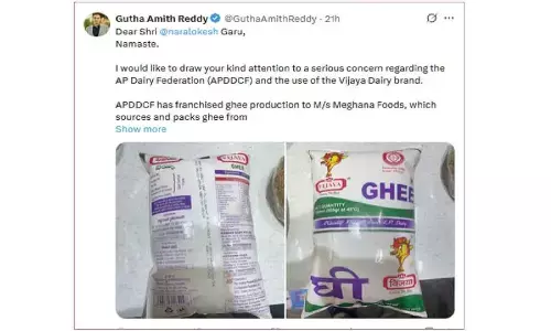Telangana Vijaya Dairy alleges adulteration in AP ‘Vijaya’ ghee