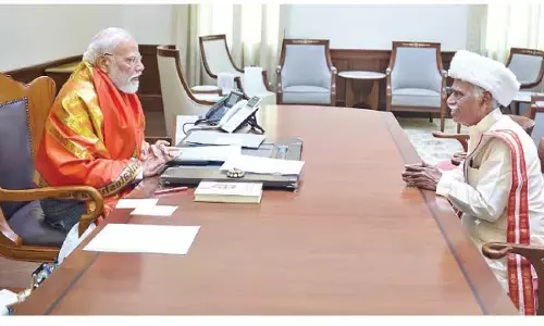 Former Governor Dattatreya meets Prime Minister Modi