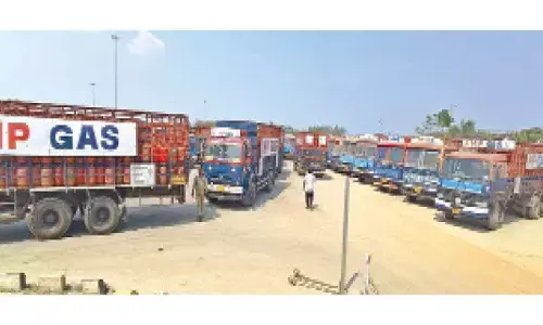 LPG cylinders being sold in black