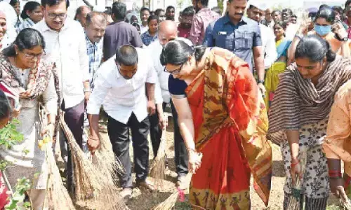 Nirmal Collector visits Pottapalli village, stresses sanitation and awareness