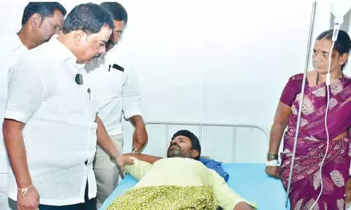Amilineni visits assault victims, warns of action against YSRCP Leaders