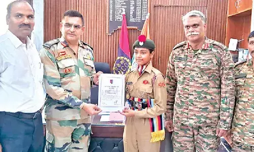 Local cadet receives NCC DG commendation card Local cadet receives NCC DG commendation card
