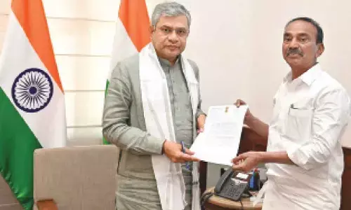 Eatala urges Railway Minister to modernise Bolarum station Eatala urges Railway Minister to modernise Bolarum station