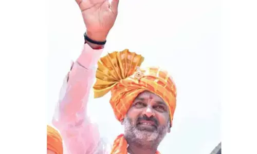 Bandi Sanjay launches ‘Anjaneya Ashirvadha Yatra’ from Karimnagar