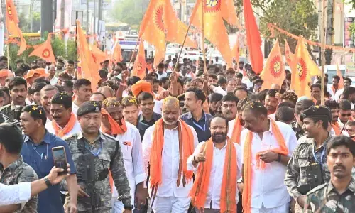 Bandi Sanjay launches ‘Anjanna Aashirvada Padayatra’ from Karimnagar to Kondagattu