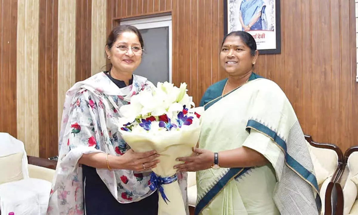 Mulugu chosen for Nirbhaya Fund project, Seethakka expresses happiness Mulugu chosen for Nirbhaya Fund project, Seethakka expresses happiness