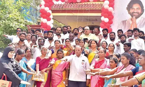 Jana Sena celebrates foundation day Jana Sena celebrates foundation day