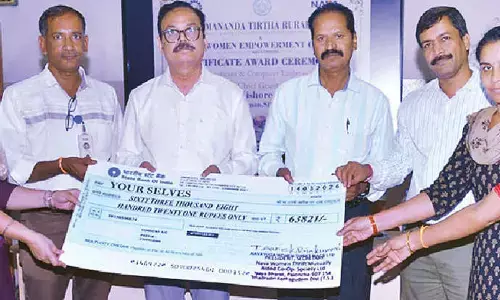 Certificates, cheques distributed at Nava Women Empowerment Centre Certificates, cheques distributed at Nava Women Empowerment Centre