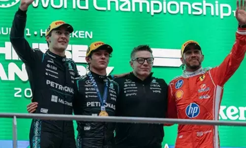 Formula 1: Antonelli wins Chinese GP; Hamilton celebrates first podium with Ferrari