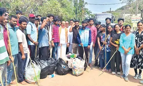 Trek to Simhachalam focuses on maintaining roads plastic-free