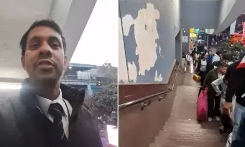 Man Works On Laptop Sitting On Delhi Metro Floor After Boss’s Call, Viral Post Sparks Work Culture Debate