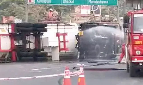 LPG tanker overturns near Katapady, traffic disrupted on NH-66