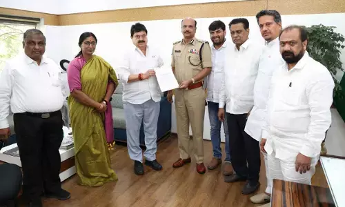 BJP delegation led by state BJP chief meat Telangana DGP on Tuesday and submitted a representation