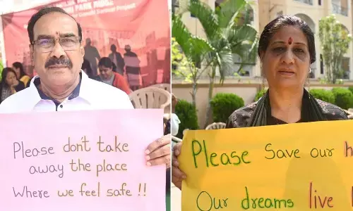 Madhu Park Ridge Eviction: Residents Protest Madhu Park Ridge Eviction: Residents Protest