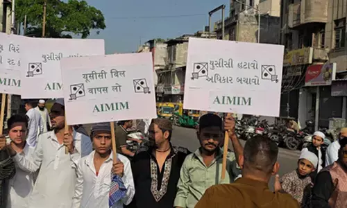 AIMIM stages protest against Gujarat UCC Bill ahead of Assembly debate