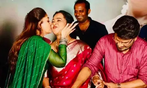 Nayanthara pleasantly surprises Radhika; Celebrates Radhikas completion of 40 years in the film industry