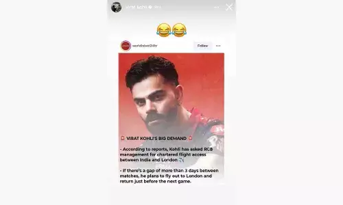 Kohli laughs off reports suggesting demands for chartered flight access in IPL