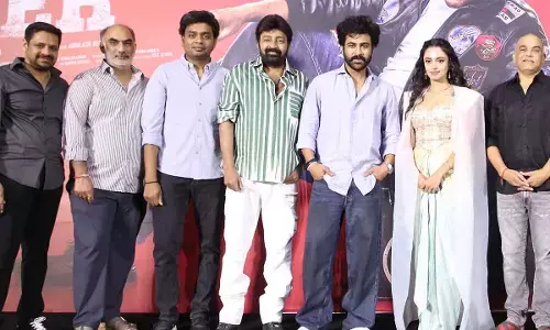 Sharwanand, Rajasekhar along with others at the trailer launch event of ‘Biker’ held in Hyderabad Sharwanand, Rajasekhar along with others at the trailer launch event of ‘Biker’ held in Hyderabad