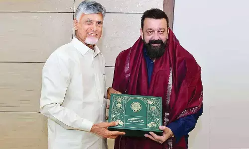 Sanjay Dutt discusses film industry development in AP with Naidu