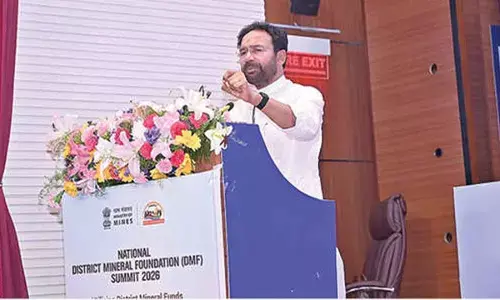 Union Minister Kishan Reddy addresses the concluding session of the District Mineral Fund (DMF) workshop in Delhi on Tuesday