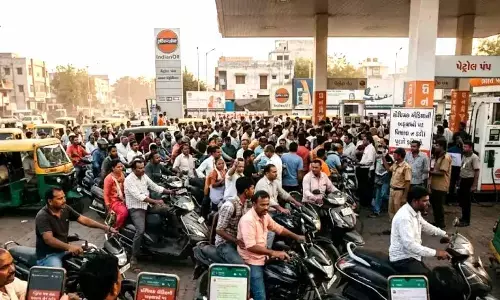 People flock to petrol pumps amid rumours of shortage