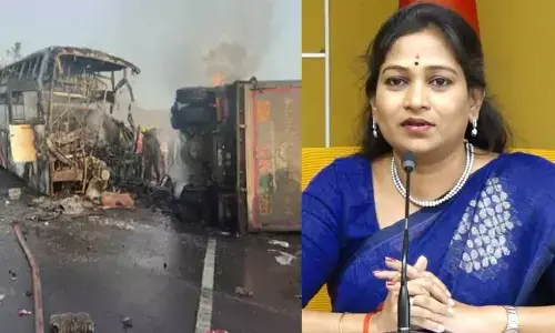 AP Home Minister Anitha Expresses Shock over bus accident, heads to Rayavaram