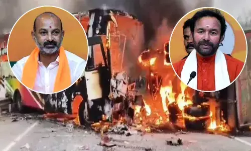 Union ministers Kishan Reddy and Bandi Sanjay express shock over Markapuram bus fire