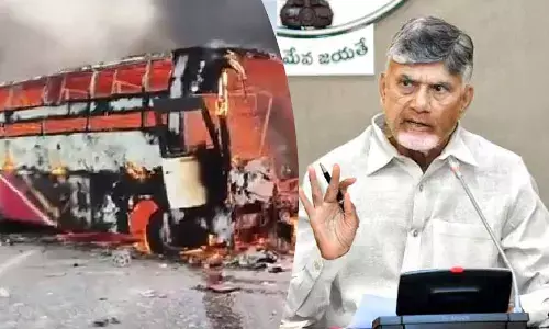 CM Chandrababu reviews Markapuram bus accident, orders comprehensive probe CM Chandrababu reviews Markapuram bus accident, orders comprehensive probe