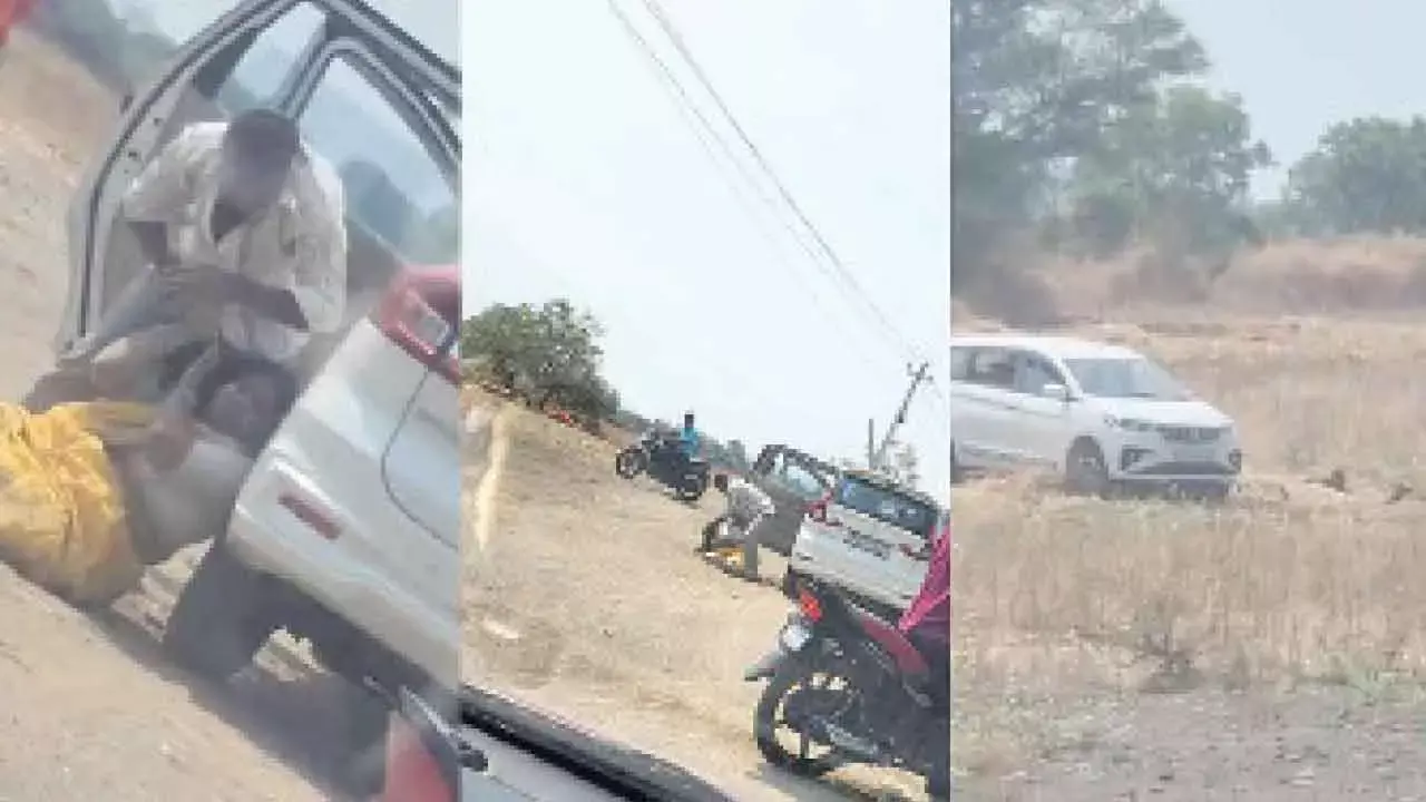 Man kills wife by slitting throat, running car over her