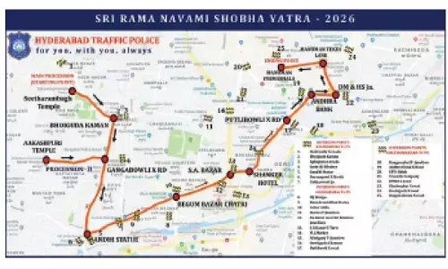 Security beefed up in city for sri Rama navami Shobha Yatra