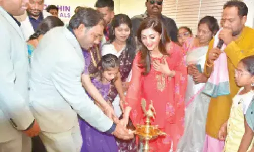Actress Mehreen inaugurates Dolphin Hospital in Karimnagar